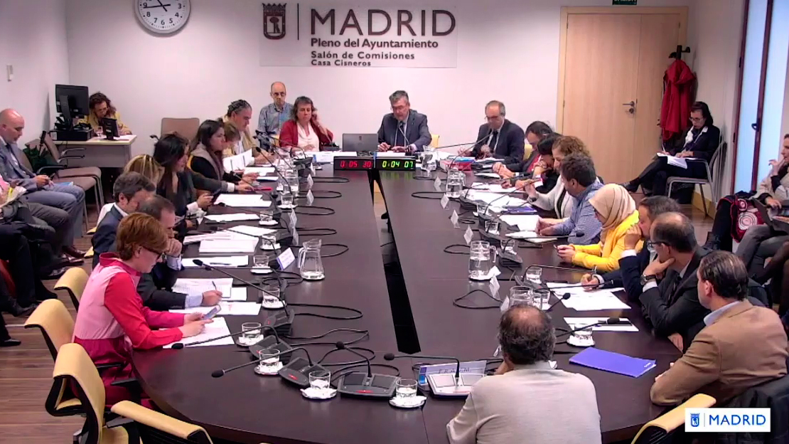 Debate sobre Línea Madrid en la comisión de Vicealcaldía del 18 de octubre de 2019.