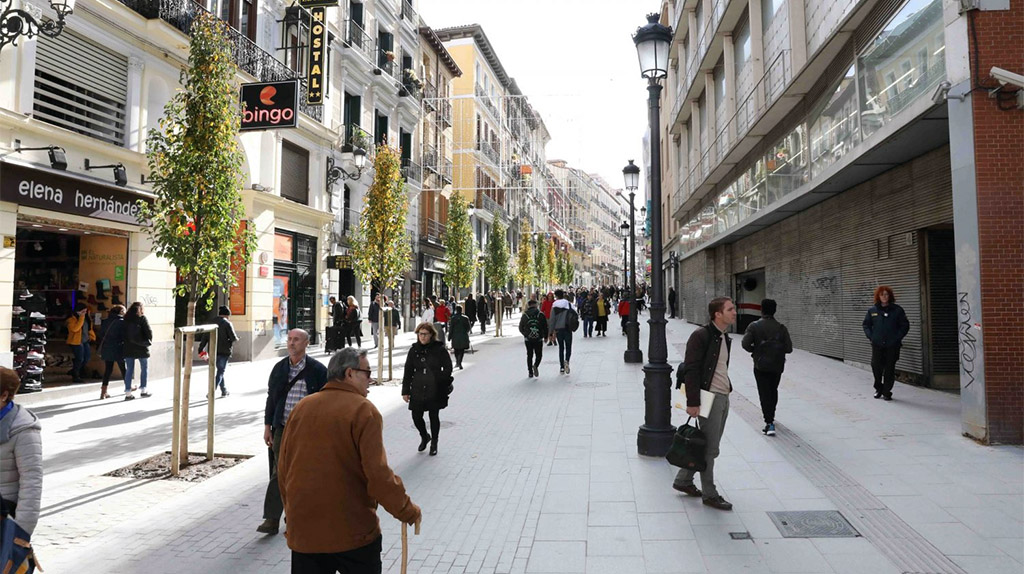 Calle Carretas, peatonalizada en la anterior legislatura. Foto: diario.madrid.es
