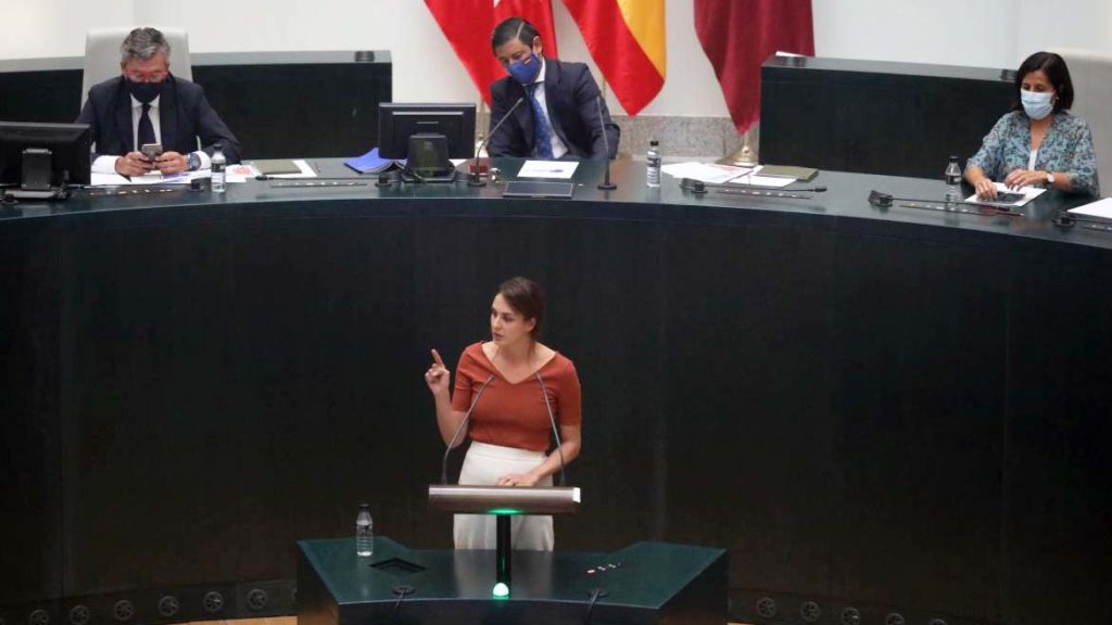 Rita Maestre en el debate del estado de la ciudad.
