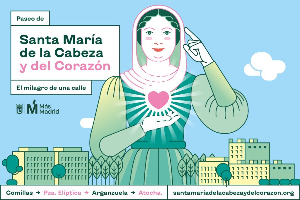 Imagen de la campaña "Santa María de la Cabeza… y del corazón" para transformar el Paseo de Santa María de la Cabeza.