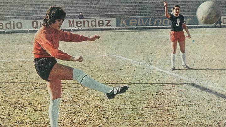 La jugadora de fútbol de Villaverde, Victoria Hernández en una imagen de archivo del diario AS.
