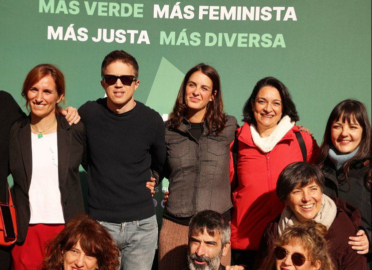 Mónica García, Iñigo Errejón, Rita Maestre, Cuca Sánchez y Olga Martínez.