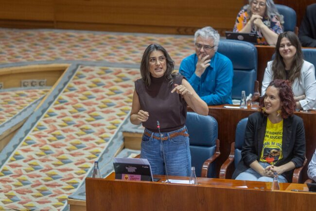 La portavoz de Más Madrid, Manuela Bergerot. Bruno Thevenin.