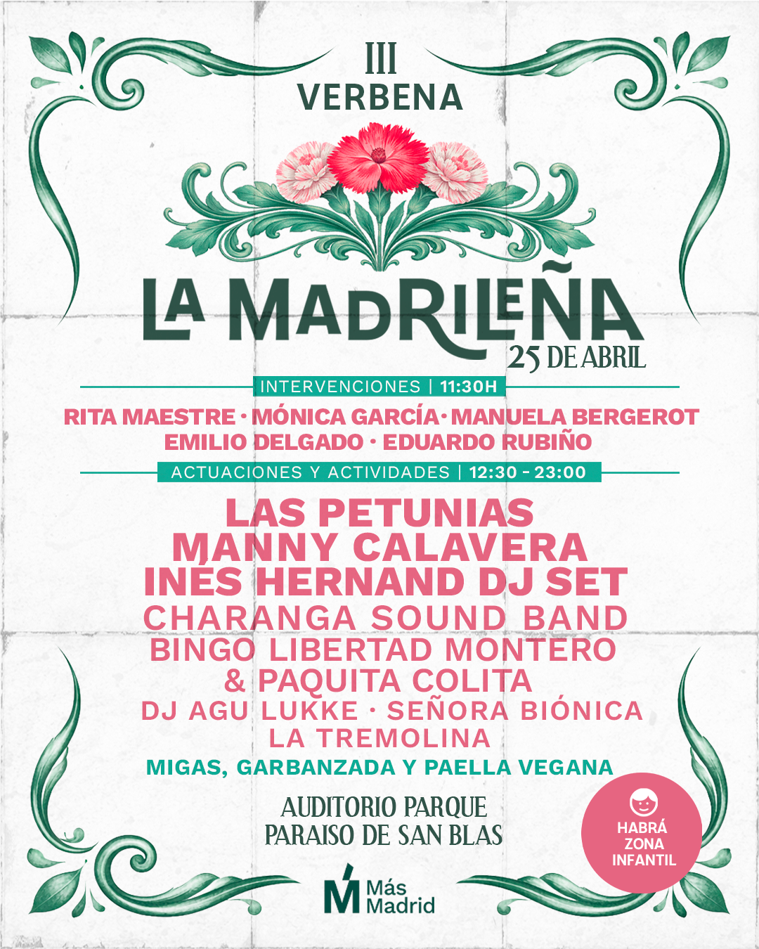 Cartel III Verbena La Madrileña – 25 de abril 2026