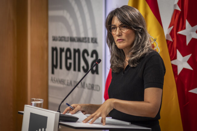 La portavoz de Más Madrid en la Asamblea, Manuela Bergerot.